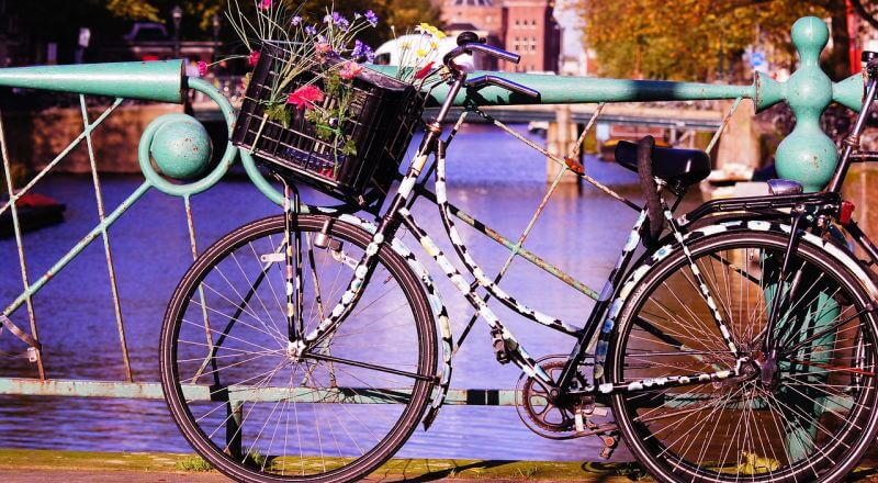 Amsterdam bridge bike
